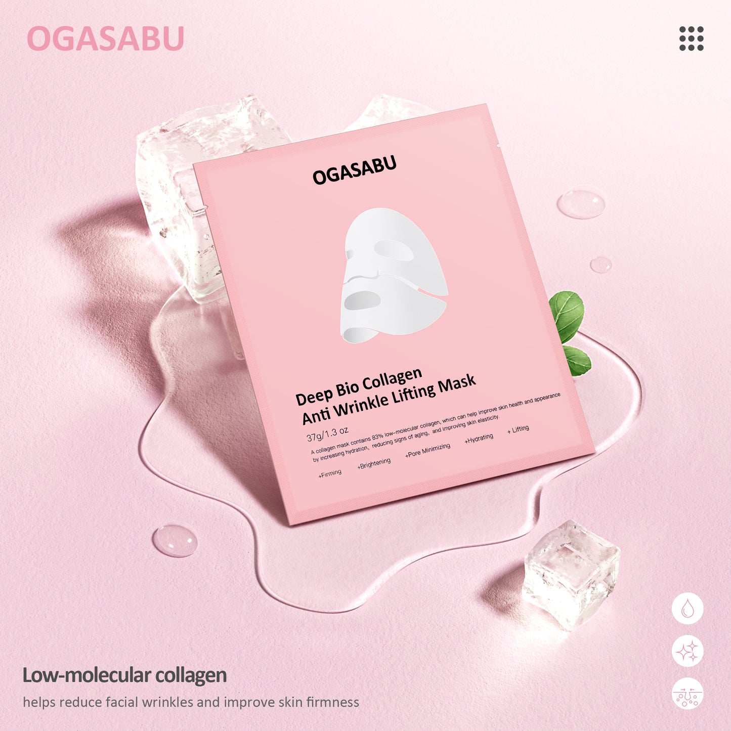 OGASABU Deep Bio Collagen Anti Wrinkle Lifting Mask 5pcs | THE ORIGINAL OVERNIGHT COLLAGEN MASK