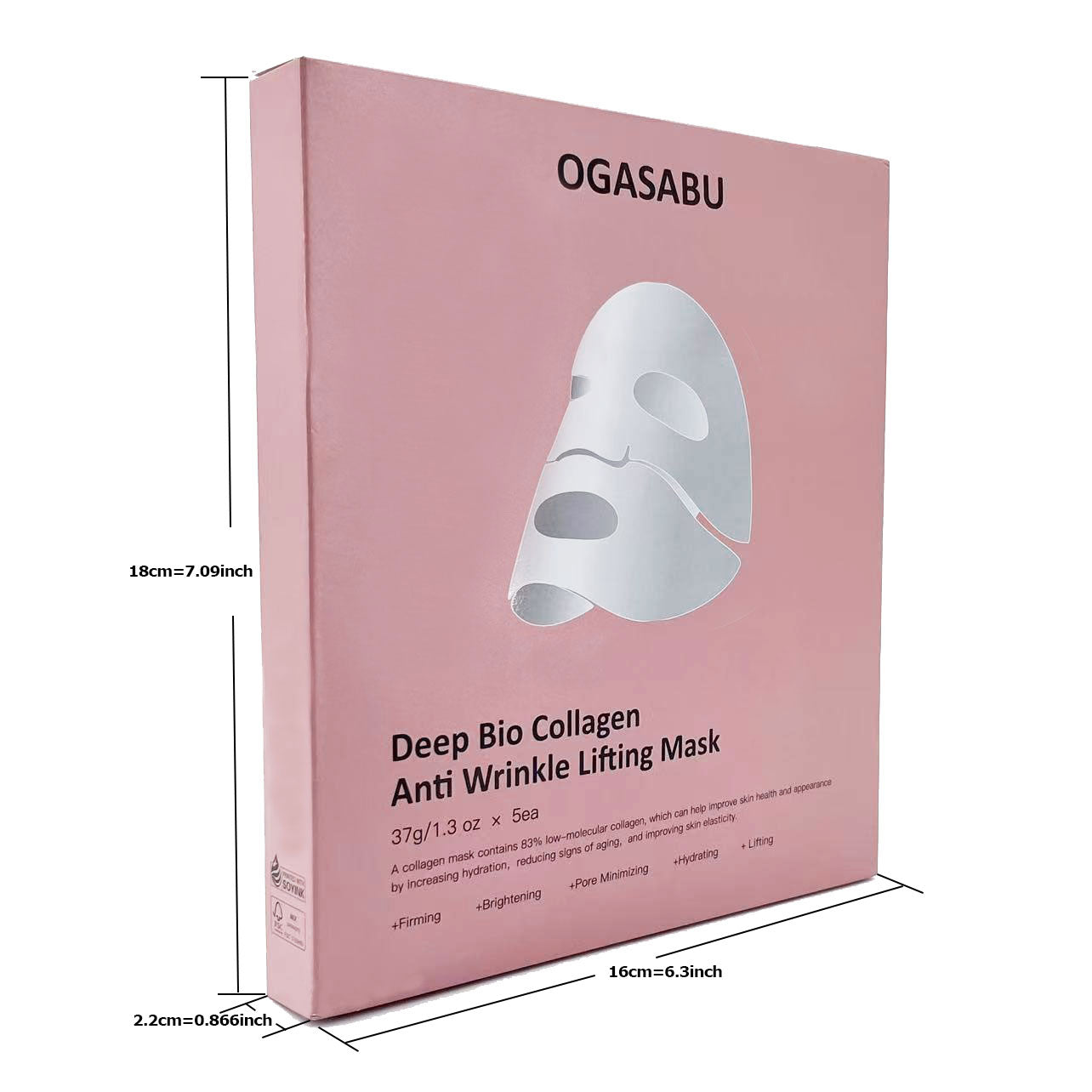 【OGASABU】 Deep Bio Collagen Anti Wrinkle Lifting Mask 5pcs | THE ORIGINAL OVERNIGHT COLLAGEN MASK
