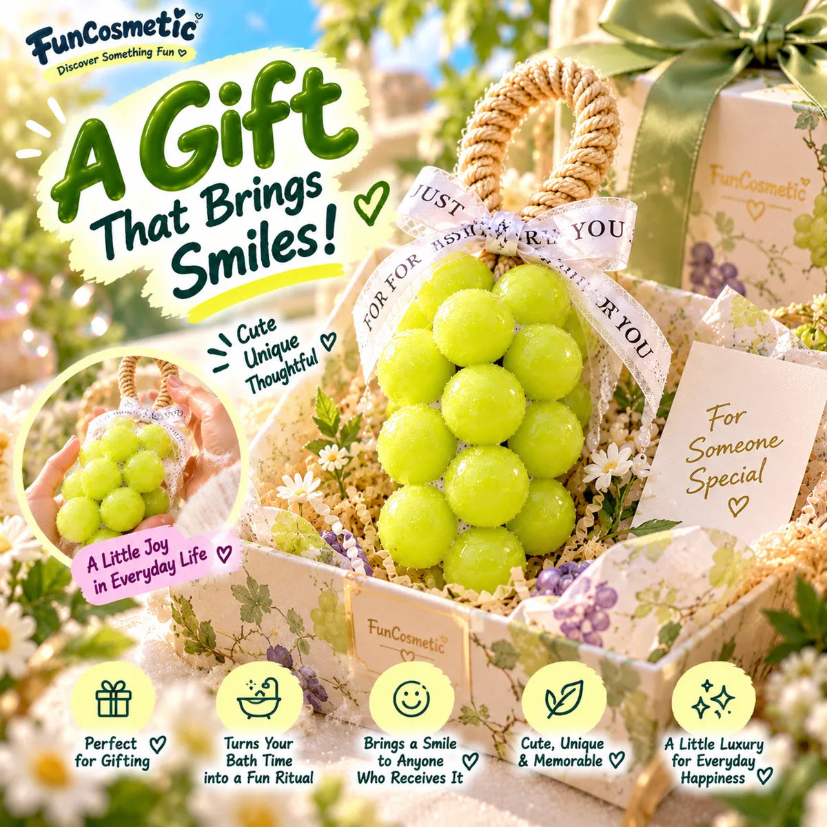 Green Grape Shaped Handmade Soap