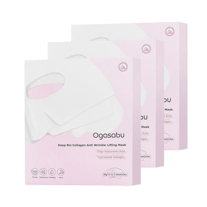 【OGASABU】 Deep Bio Collagen Anti Wrinkle Lifting Mask 5pcs | THE ORIGINAL OVERNIGHT COLLAGEN MASK