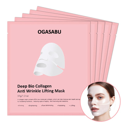 OGASABU Deep Bio Collagen Anti Wrinkle Lifting Mask 5pcs | THE ORIGINAL OVERNIGHT COLLAGEN MASK