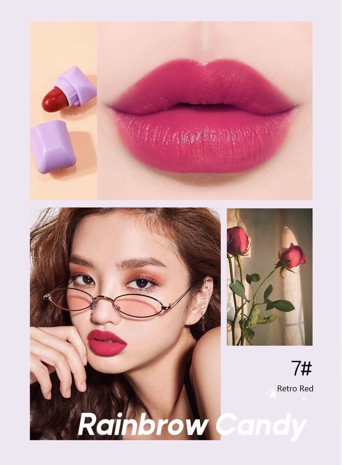 B3 Pink  Rainbow Candy Lipstick