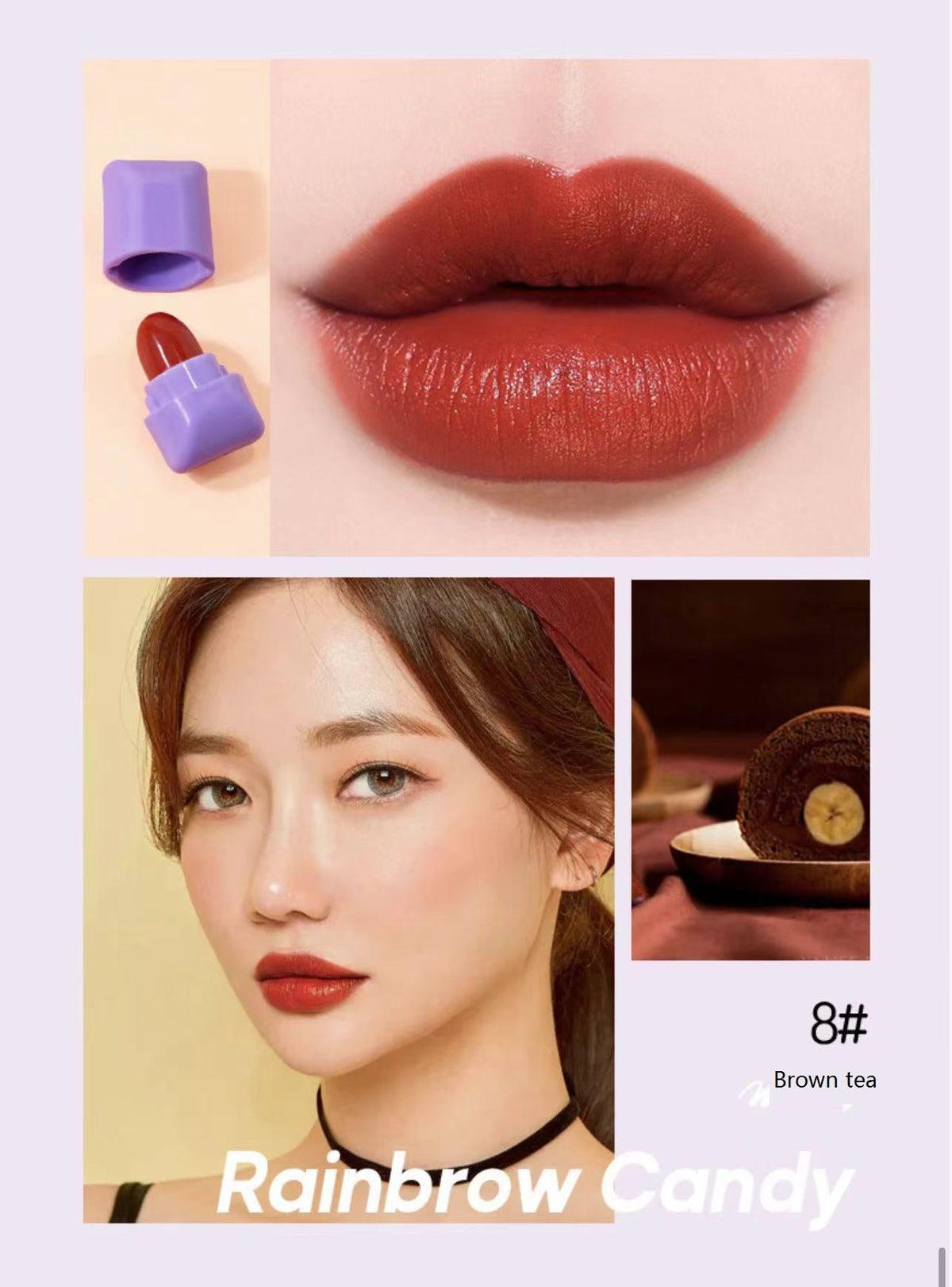 B3 Pink  Rainbow Candy Lipstick