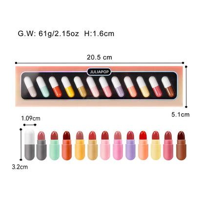 Capsule Velvet 12-Color Mini Lipstick Set