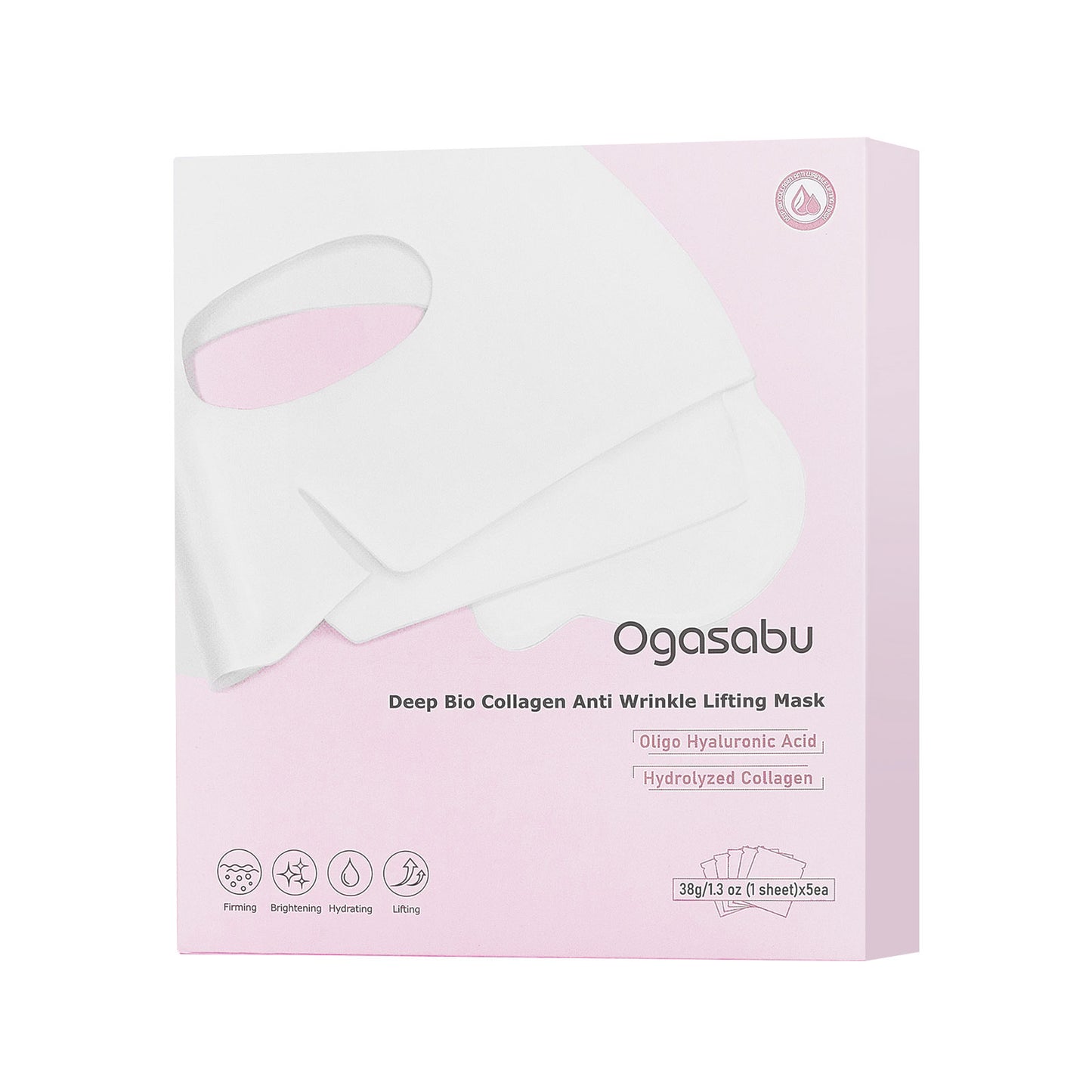 【OGASABU】 Deep Bio Collagen Anti Wrinkle Lifting Mask 5pcs | THE ORIGINAL OVERNIGHT COLLAGEN MASK