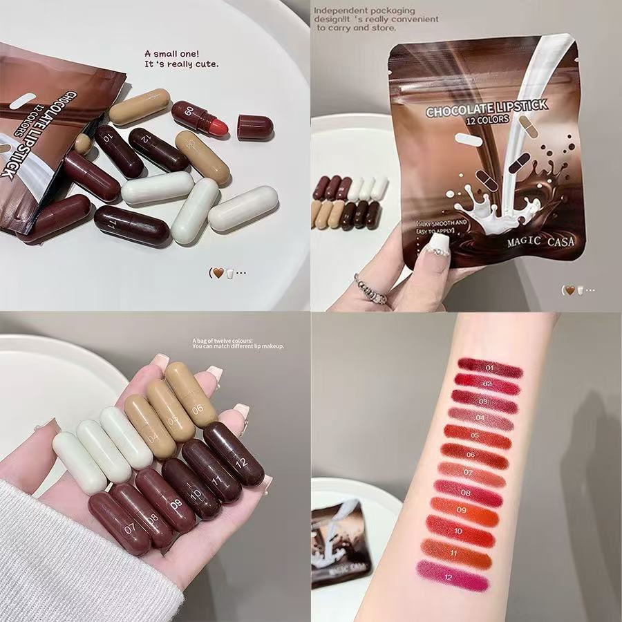 Chocolate Crush Silky Smooth 12-Color Mini Lipstick Set