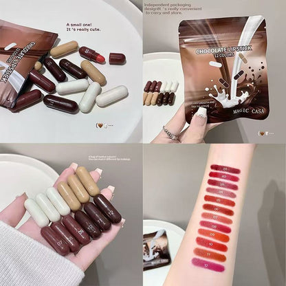 Chocolate Crush Silky Smooth 12-Color Mini Lipstick Set