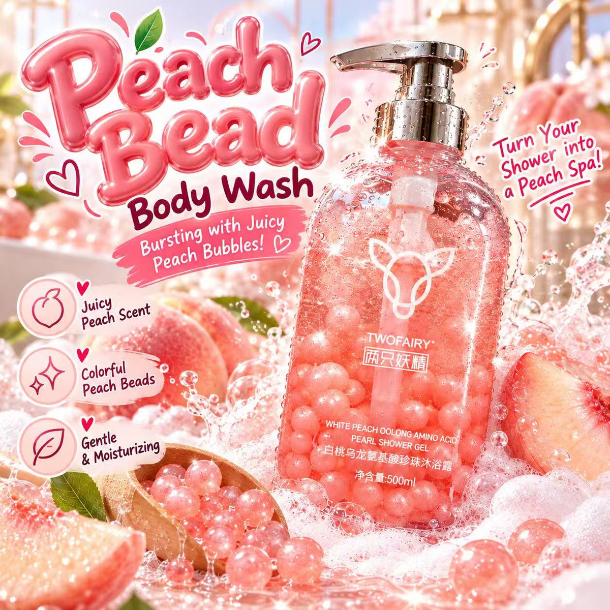 Peach Pearl Burst Body Wash