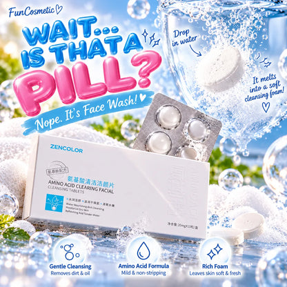 Facial Cleansing Tablets – Water-Activated Amino Acid Face Wash