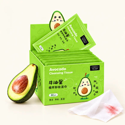 Avocado Fresh Individually Wrapped Makeup Remover Wipes 30 Wipes