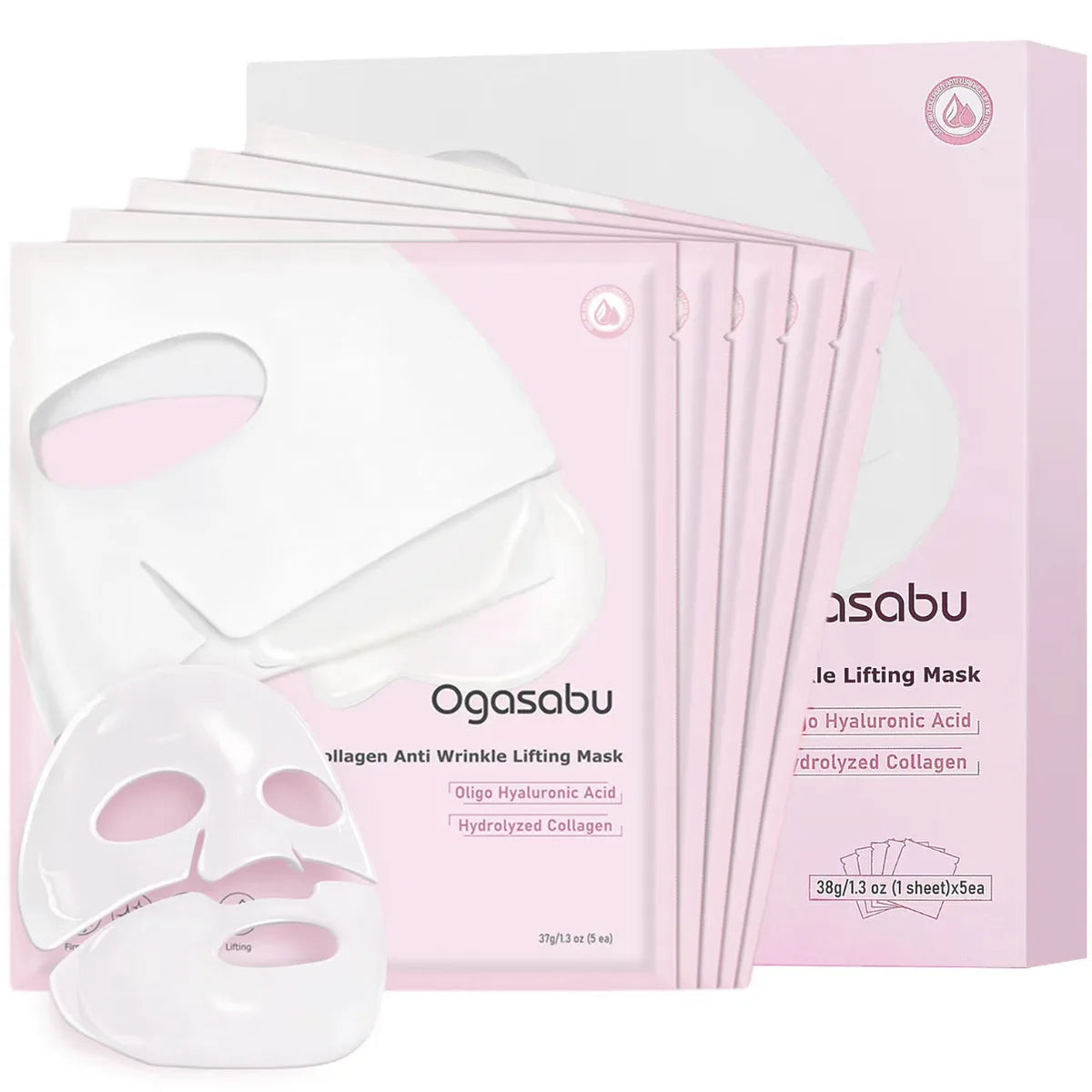 【OGASABU】 Mascarilla reafirmante antiarrugas Deep Bio Collagen (5 unidades) | LA MASCARILLA DE COLÁGENO NOCTURNA ORIGINAL
