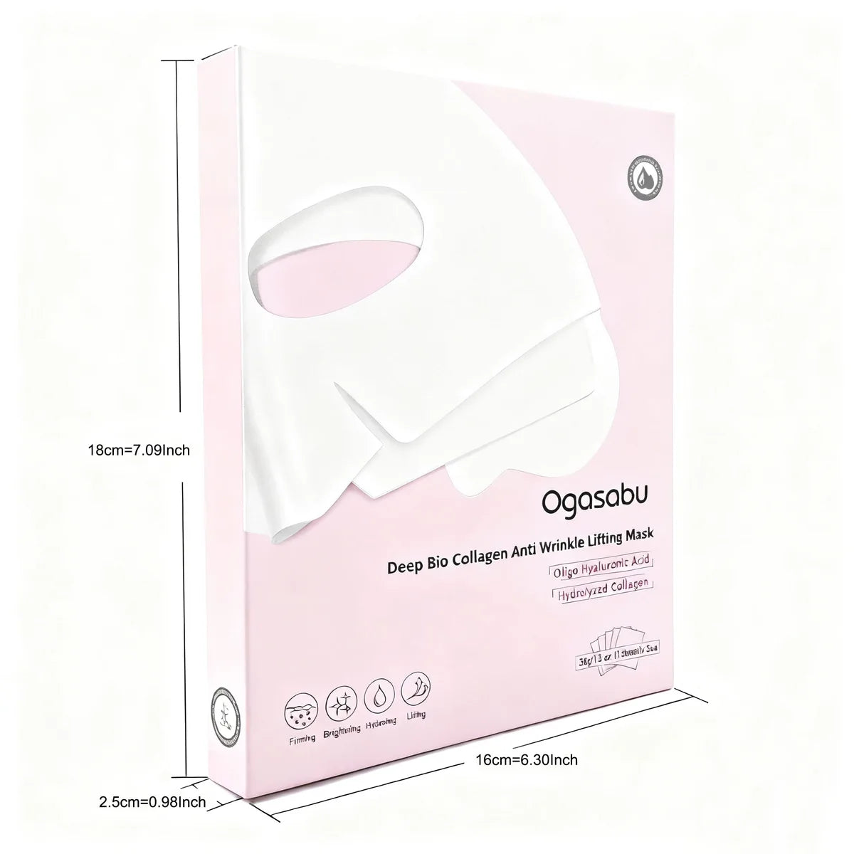 【OGASABU】 Mascarilla reafirmante antiarrugas Deep Bio Collagen (5 unidades) | LA MASCARILLA DE COLÁGENO NOCTURNA ORIGINAL