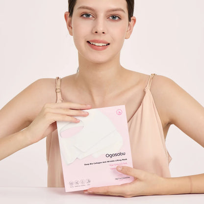 【OGASABU】 Mascarilla reafirmante antiarrugas Deep Bio Collagen (5 unidades) | LA MASCARILLA DE COLÁGENO NOCTURNA ORIGINAL